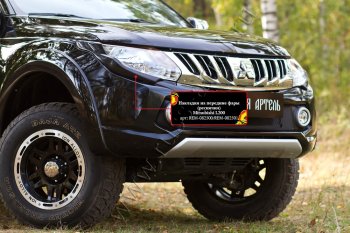 Накладки на фары (реснички) RA Mitsubishi L200  5 KK,KL (2015-2019) дорестайлинг