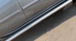 77 999 р. Защита порогов из круглой трубы диаметром 76 мм Russtal Mitsubishi L200 5 KK,KL дорестайлинг (2015-2019) (Защита порогов с со скосами на торцах (вариант 1))  с доставкой в г. Пермь. Увеличить фотографию 8