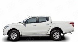 77 999 р. Защита порогов из круглой трубы диаметром 76 мм (рестайлинг) Russtal Mitsubishi L200 5 KK,KL дорестайлинг (2015-2019) (Защита порогов с со скосами на торцах (вариант 1))  с доставкой в г. Пермь. Увеличить фотографию 2