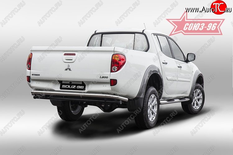 9 809 р. Одинарная защита заднего бампера d60 Souz-96 Mitsubishi L200 5 KK,KL дорестайлинг (2015-2019)  с доставкой в г. Пермь