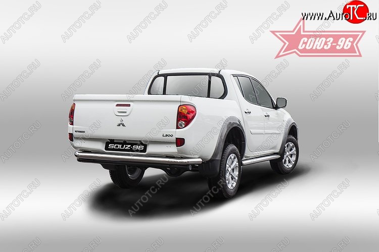 12 734 р. Одинарная защита заднего бампера с диаметром трубы 76 мм Souz-96 Mitsubishi L200 5 KK,KL дорестайлинг (2015-2019)  с доставкой в г. Пермь