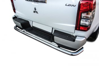 14 499 р. Защита заднего бампера Slitkoff (Ø 57 мм, с бампером)  Mitsubishi L200  5 KK,KL (2018-2022) рестайлинг (Нержавеющая сталь)  с доставкой в г. Пермь. Увеличить фотографию 2