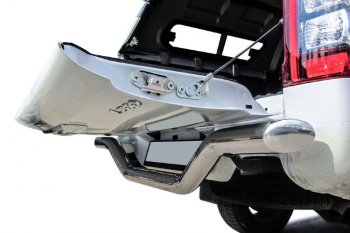 17 399 р. Защита заднего бампера Slitkoff (Ø 76 мм, без бампера)  Mitsubishi L200  5 KK,KL (2018-2022) рестайлинг (Нержавеющая сталь)  с доставкой в г. Пермь. Увеличить фотографию 3