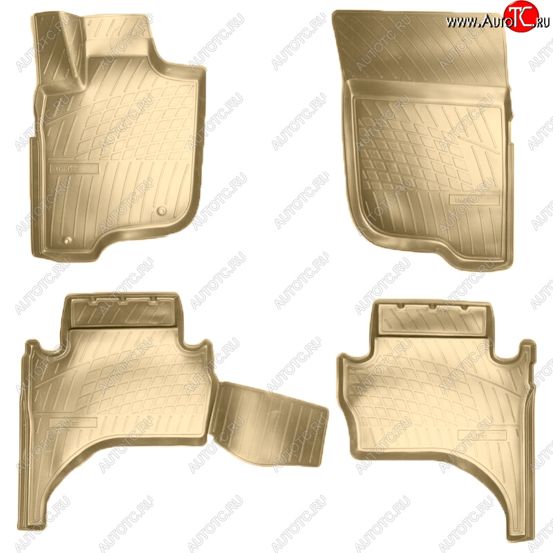 3 179 р. Коврики салона Norplast Unidec  Mitsubishi L200  5 KK,KL (2015-2022) дорестайлинг, рестайлинг (Цвет: бежевый)  с доставкой в г. Пермь