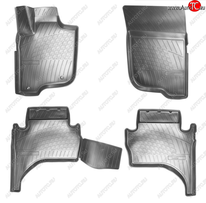 2 459 р. Комплект ковриков в салон Norplast  Mitsubishi L200  5 KK,KL (2015-2019) дорестайлинг (Цвет: черный)  с доставкой в г. Пермь