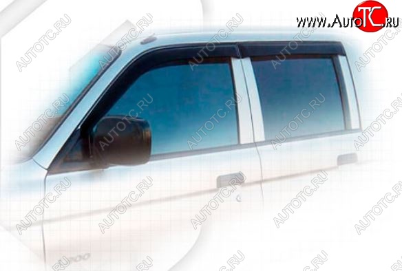 1 899 р. Дефлектора окон CA-Plastiс  Mitsubishi L200  3 K74T (2005-2006) рестайлинг (Classic полупрозрачный, Без хром молдингов)  с доставкой в г. Пермь