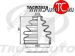 559 р. Пыльник шруса силиконовый (внутренний 82x94x23) Trustauto Mitsubishi L200 4  дорестайлинг (2006-2014)  с доставкой в г. Пермь