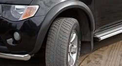 7 599 р. Комплект накладок на колёсные арки RA с выносом 50 мм Single Cab Mitsubishi L200 5 KK,KL рестайлинг (2018-2022) (Комплект на 4 арки, Поверхность глянец (под окраску), Неокрашенный)  с доставкой в г. Пермь. Увеличить фотографию 3
