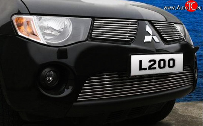 4 399 р. Декоративная вставка решетки радиатора Berkut Mitsubishi L200 4  дорестайлинг (2006-2014)  с доставкой в г. Пермь