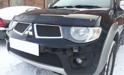 1 499 р. Сетка в решетку радиатора Russtal Mitsubishi Pajero Sport PB дорестайлинг (2008-2013) (черная)  с доставкой в г. Пермь. Увеличить фотографию 4