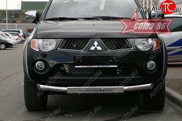 16 919 р. Защита переднего бампера одинарная Souz-96 (d76)  Mitsubishi L200  4 (2006-2014)  дорестайлинг  с доставкой в г. Пермь