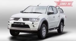 Овальная защита переднего бампера (d75х42) Souz-96 Mitsubishi L200  4 (2006-2014)  дорестайлинг