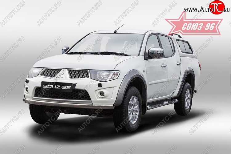 13 904 р. Овальная защита переднего бампера (d75х42) Souz-96  Mitsubishi L200  4 (2006-2014)  дорестайлинг  с доставкой в г. Пермь