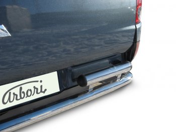 14 579 р. Защита заднего бампера TRITON Arbori (нержавейка, 2 трубы d57 mm). Mitsubishi L200 4  дорестайлинг (2006-2014)  с доставкой в г. Пермь. Увеличить фотографию 2