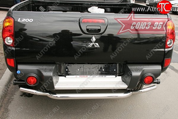 11 249 р. Защита заднего бампера Souz-96 (d60/42) Mitsubishi L200 4  дорестайлинг (2006-2014)  с доставкой в г. Пермь