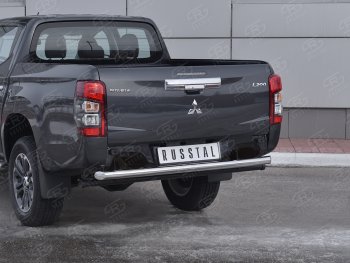 19 999 р. Защита заднего бампера (Ø63 мм, нержавейка) RUSSTAL  Mitsubishi L200  5 KK,KL (2018-2022) рестайлинг  с доставкой в г. Пермь. Увеличить фотографию 2