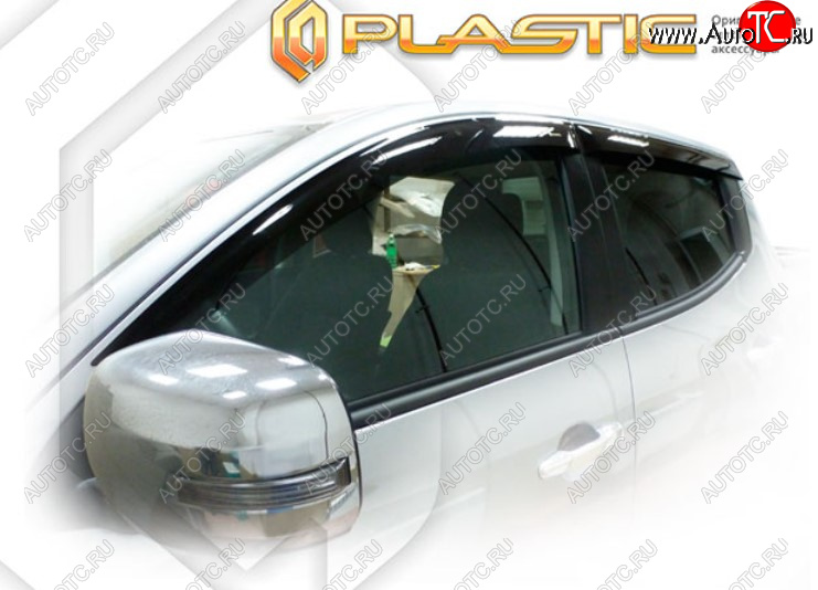 2 199 р. Дефлектора окон CA-Plastic Mitsubishi L200 5 KK,KL рестайлинг (2018-2022) (Classic полупрозрачный, Без хром. молдинга)  с доставкой в г. Пермь