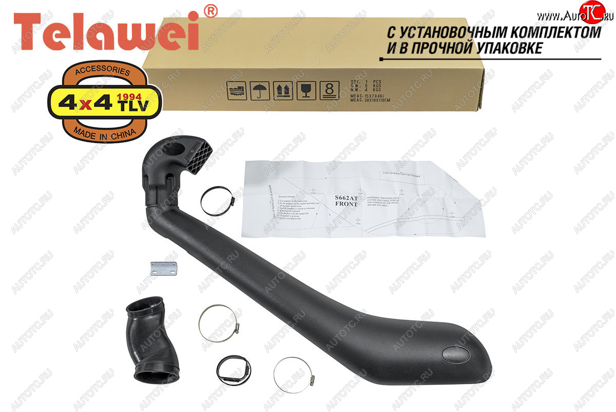 7 439 р. Шноркель Telawei (2.4TD 4N15) Mitsubishi L200 5 KK,KL рестайлинг (2018-2022)  с доставкой в г. Пермь