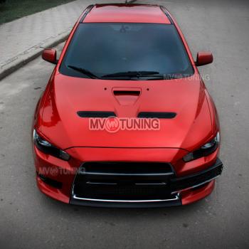 1 149 р. Реснички на фары Mitsubishi Lancer 10 CY хэтчбэк дорестайлинг (2007-2010) (Неокрашенные)  с доставкой в г. Пермь. Увеличить фотографию 2
