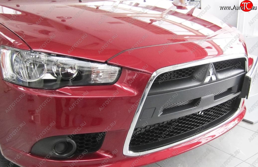 2 199 р. Воздуховоды радиатора в передний бампер Квадрат Mitsubishi Lancer 10 CY седан рестайлинг (2011-2017) (Неокрашенные)  с доставкой в г. Пермь