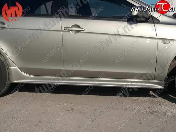 5 499 р. Пороги накладки INTENSE 2.0 Mitsubishi Lancer 10 CY седан дорестайлинг (2007-2010) (Неокрашенные)  с доставкой в г. Пермь