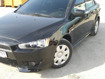 5 499 р. Пороги накладки INTENSE 2.0 Mitsubishi Lancer 10 CY седан дорестайлинг (2007-2010) (Неокрашенные)  с доставкой в г. Пермь. Увеличить фотографию 3