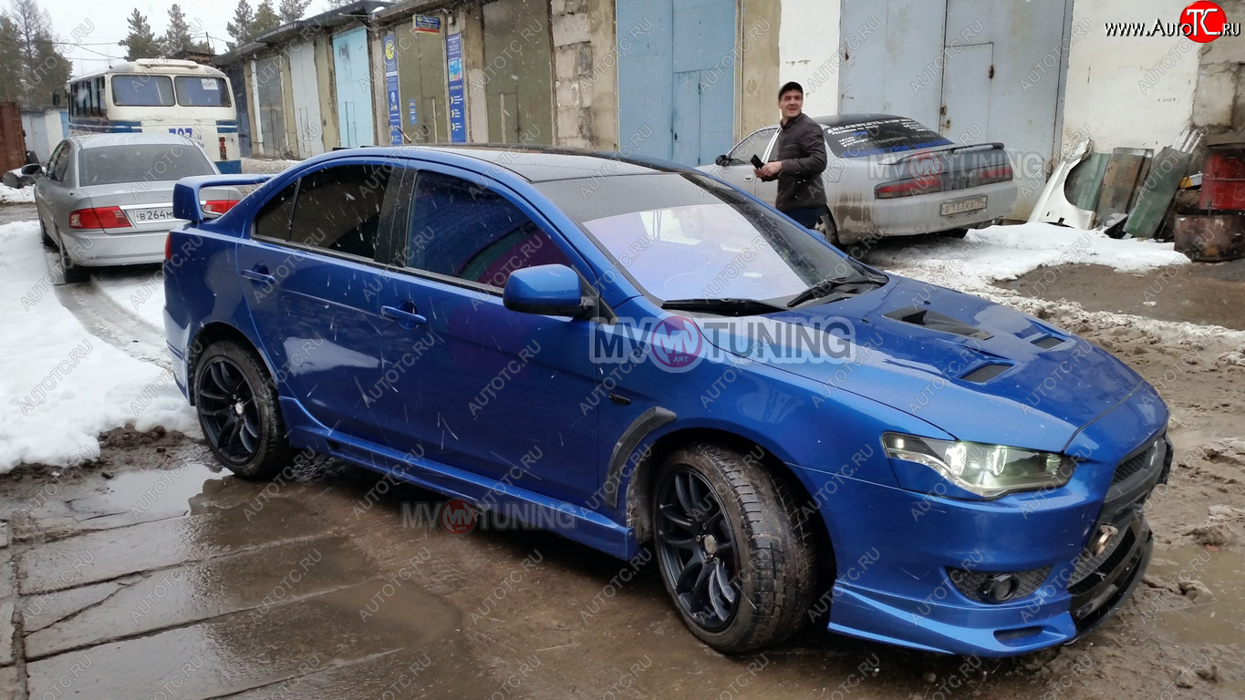 10 899 р. Пороги накладки RPM Mitsubishi Lancer 10 CY седан дорестайлинг (2007-2010) (Неокрашенные)  с доставкой в г. Пермь
