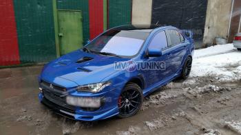 10 899 р. Пороги накладки RPM Mitsubishi Lancer 10 CY седан дорестайлинг (2007-2010) (Неокрашенные)  с доставкой в г. Пермь. Увеличить фотографию 2