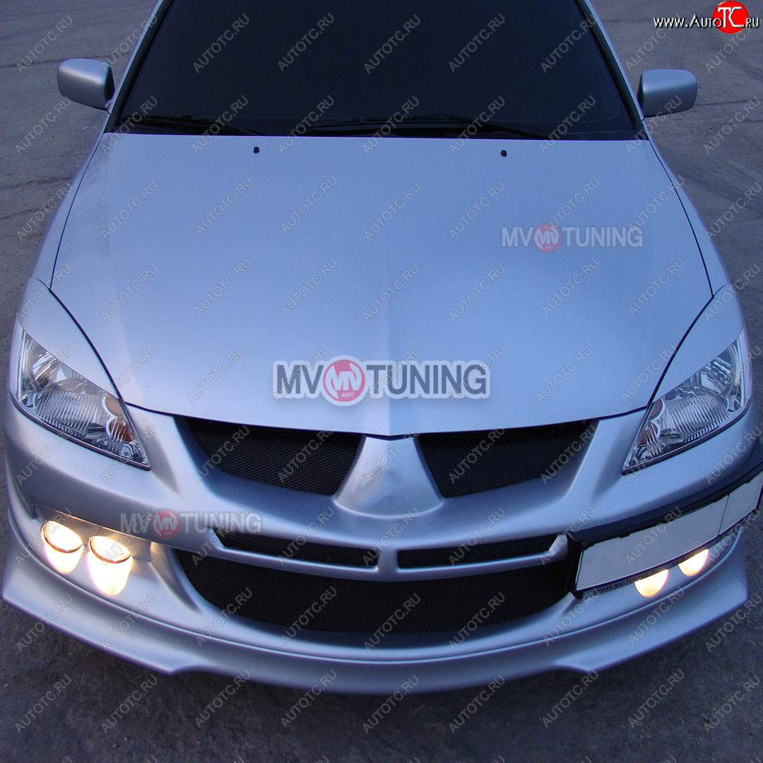 1 149 р. Реснички на фары var №1 (узкие) Mitsubishi Lancer 9 CS седан 2-ой рестайлинг (2005-2009) (Неокрашенные)  с доставкой в г. Пермь