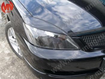 1 149 р. Реснички на фары var №1 (узкие) Mitsubishi Lancer 9 CS седан 2-ой рестайлинг (2005-2009) (Неокрашенные)  с доставкой в г. Пермь. Увеличить фотографию 5