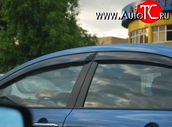 999 р. Комплект дефлекторов окон (ветровиков) 4 шт. (седан) Russtal Mitsubishi Lancer 9 CS седан 1-ый рестайлинг (2003-2005)  с доставкой в г. Пермь