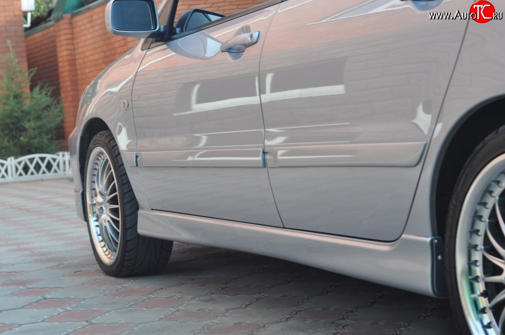 3 899 р. Пороги накладки Сток 2л  Mitsubishi Lancer  9 CS (2003-2009) седан 1-ый рестайлинг, универсал 1-ый рестайлинг, седан 2-ой рестайлинг, универсал 2-ой рестайлинг (Неокрашенные)  с доставкой в г. Пермь