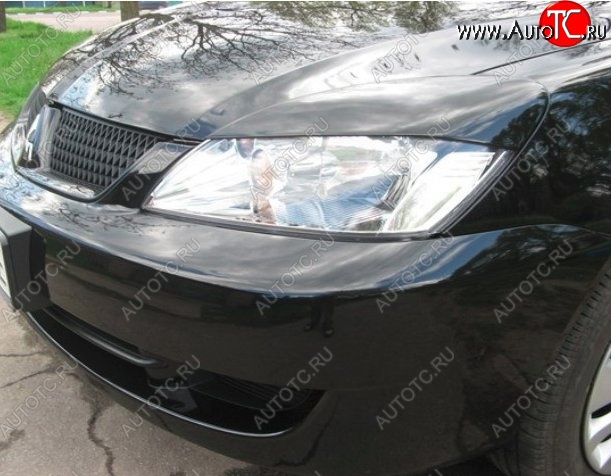 1 599 р. Широкие реснички на фары CT v2 Mitsubishi Lancer 9 CS универсал 1-ый рестайлинг (2003-2005) (Неокрашенные)  с доставкой в г. Пермь