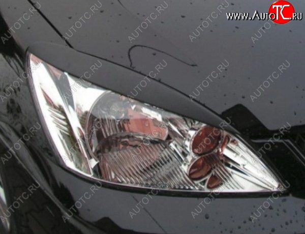 1 599 р. Узкие реснички на фары CT Mitsubishi Lancer 9 CS седан 2-ой рестайлинг (2005-2009) (Неокрашенные)  с доставкой в г. Пермь