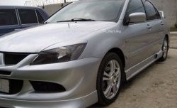 519 р. Реснички на фары Style v2  Mitsubishi Lancer  9 CS (2003-2009) седан 1-ый рестайлинг, универсал 1-ый рестайлинг, седан 2-ой рестайлинг, универсал 2-ой рестайлинг (Неокрашенные)  с доставкой в г. Пермь. Увеличить фотографию 2