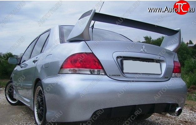 10 949 р. Задний бампер Rallyart Mitsubishi Lancer 9 CS седан 2-ой рестайлинг (2005-2009) (Неокрашенный)  с доставкой в г. Пермь