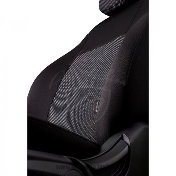 6 399 р. Чехлы для сидений Lord Autofashion Дублин (жаккард) Mitsubishi Lancer 9 CS седан 1-ый рестайлинг (2003-2005) (Черный, вставка Ёж Белый)  с доставкой в г. Пермь. Увеличить фотографию 3