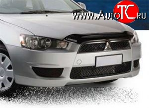 3 499 р. Дефлектор капота NovLine (короткий) Mitsubishi Lancer 10 CY седан дорестайлинг (2007-2010)  с доставкой в г. Пермь