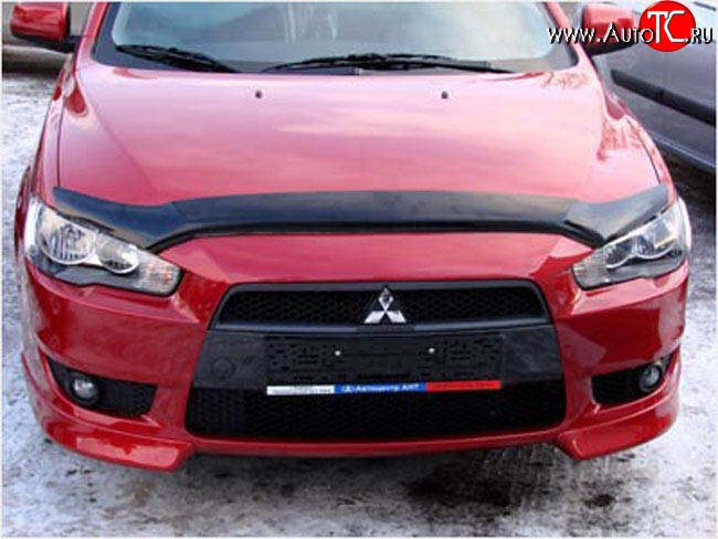 3 299 р. Дефлектор капота NovLine Mitsubishi Lancer 10 CY седан дорестайлинг (2007-2010)  с доставкой в г. Пермь