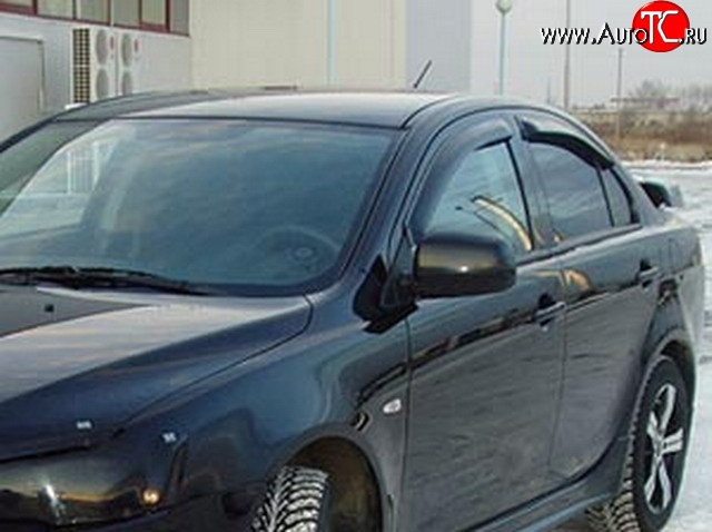 4 199 р. Дефлекторы окон (ветровики) Novline 4 шт. (седан) Mitsubishi Lancer 10 CY седан дорестайлинг (2007-2010)  с доставкой в г. Пермь