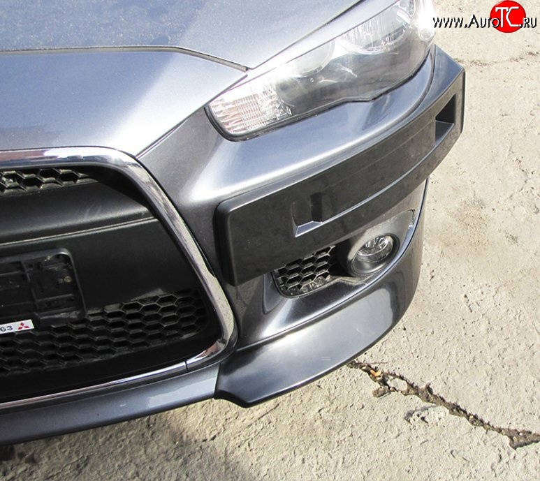 4 299 р. Накладки на передний бампер Restayl Mitsubishi Lancer 10 CY седан дорестайлинг (2007-2010) (Неокрашенная)  с доставкой в г. Пермь