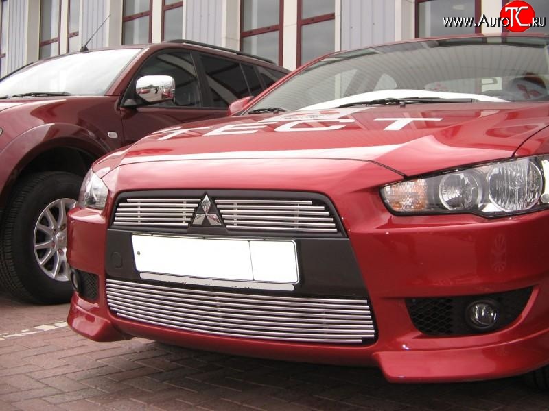 5 799 р. Декоративная вставка воздухозаборника Berkut Mitsubishi Lancer 10 CY седан рестайлинг (2011-2017)  с доставкой в г. Пермь