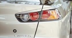 719 р. Реснички на фонари RA Mitsubishi Lancer 10 CY седан рестайлинг (2011-2017) (Неокрашенные)  с доставкой в г. Пермь. Увеличить фотографию 3