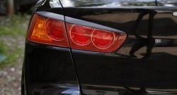 599 р. Реснички на фонари RA Mitsubishi Lancer 10 CY седан рестайлинг (2011-2017) (Неокрашенные)  с доставкой в г. Пермь. Увеличить фотографию 2