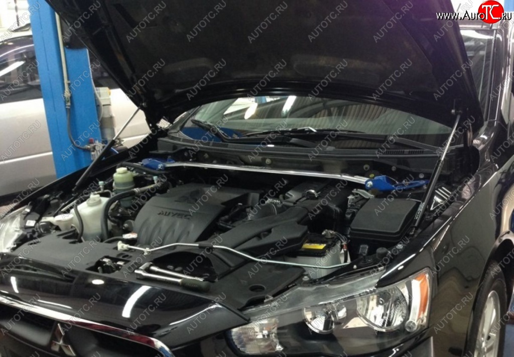 2 199 р. Газовые упоры капота (рестайлинг) Berkut Mitsubishi Lancer 10 CY хэтчбэк дорестайлинг (2007-2010)  с доставкой в г. Пермь