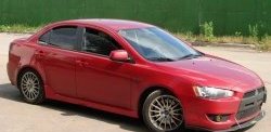 4 189 р. Пороги накладки Evo Mitsubishi Lancer 10 CY седан рестайлинг (2011-2017) (Неокрашенные)  с доставкой в г. Пермь. Увеличить фотографию 4