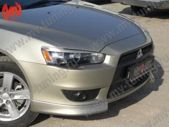 4 199 р. Клыки переднего бампера (комплектация 2.0 INTENSE) MV-Tuning Mitsubishi Lancer 10 CY седан дорестайлинг (2007-2010) (Неокрашенные)  с доставкой в г. Пермь. Увеличить фотографию 3