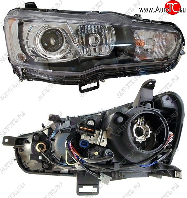 10 599 р. Правая фара SAT (под ксенон) Mitsubishi Lancer 10 CY седан дорестайлинг (2007-2010)  с доставкой в г. Пермь