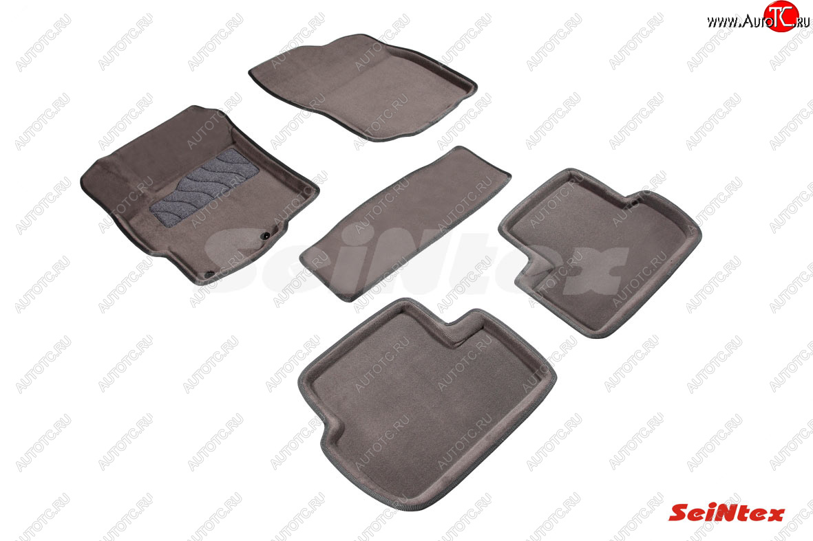 7 399 р. Комплект ковриков салона (текстиль, 3D) Seintex  Mitsubishi Lancer  10 CY (2007-2017) седан дорестайлинг, седан рестайлинг, хэтчбек 5 дв рестайлинг (серые)  с доставкой в г. Пермь