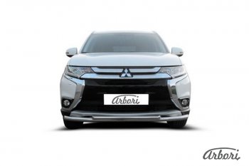 Защита переднего бампера d57/d42 двойная Arbori Mitsubishi Outlander  GF (2015-2018) 2-ой рестайлинг